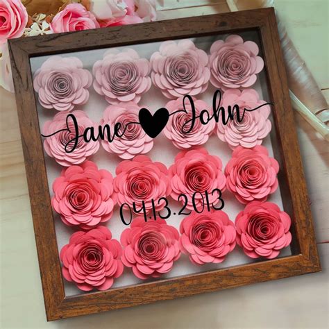 Rose Flower Shadow Box