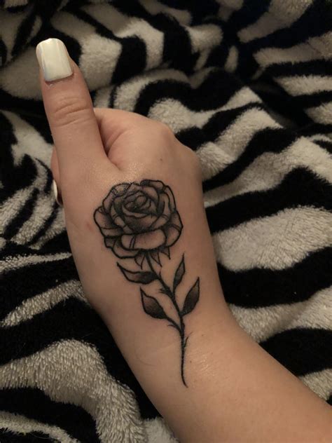 Rose Flower Tattoo Hand