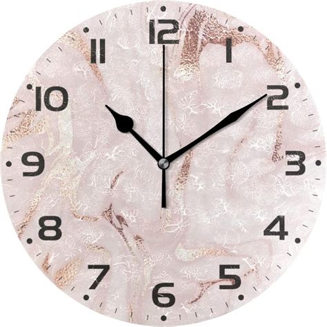 Rose Gold And Marble Wall Clock