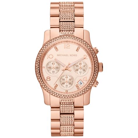 rose gold and pink mk watch