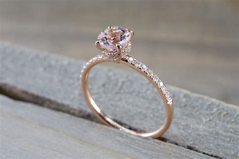 rose gold dainty engagement rings