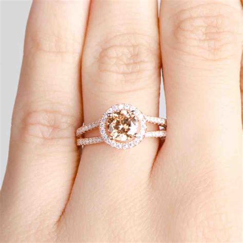 rose gold diamond engagement rings cheap