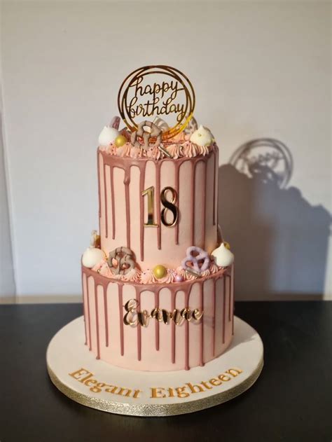Rose Gold Drip Cake 18Th