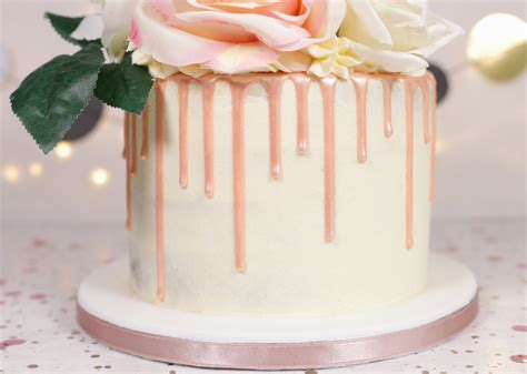 Rose Gold Drip Cake Tutorial