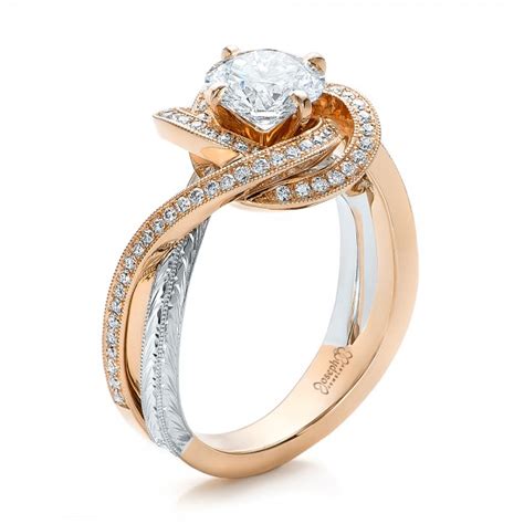 rose gold engagement rings clearance