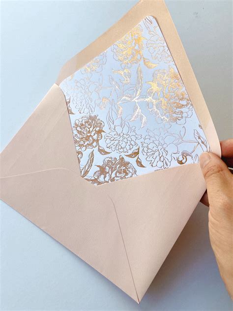 rose gold envelope liners