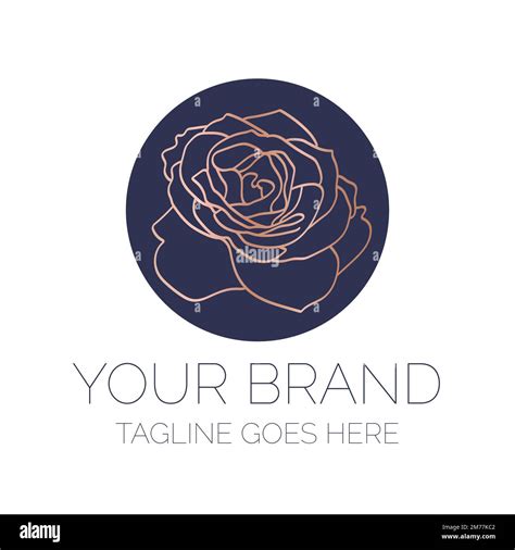 Rose Gold Flower Logo