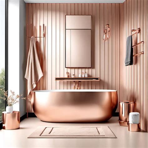 Rose Gold Hardware Bathroom