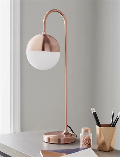 rose gold lamp desk