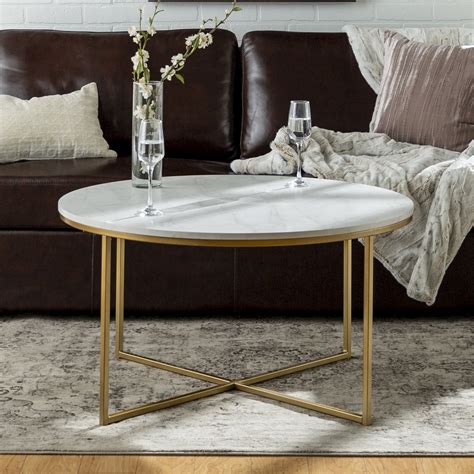home.furnitureanddecorny.com:rose gold marble coffee table