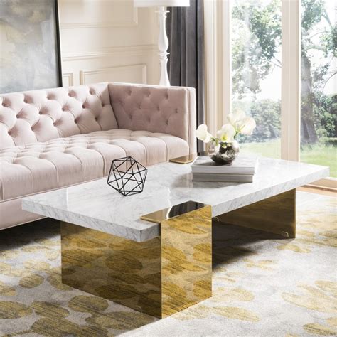 home.furnitureanddecorny.com:rose gold marble coffee table