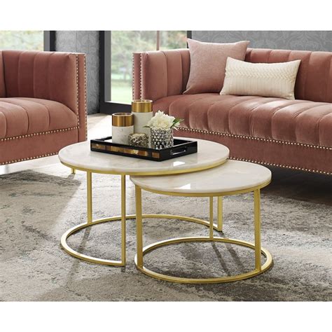 rose gold marble coffee table