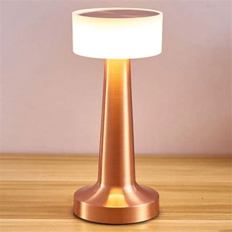A side view of the lamp, showcasing its sleek silhouette and sturdy base.