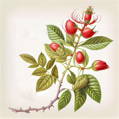 rose hip drawing