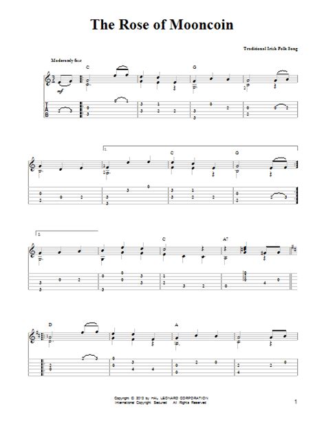 rose of mooncoin chords