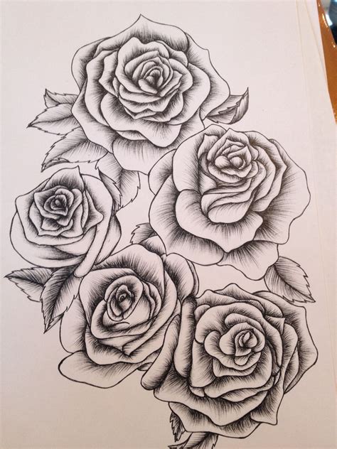 Rose Outlines For Tattoos