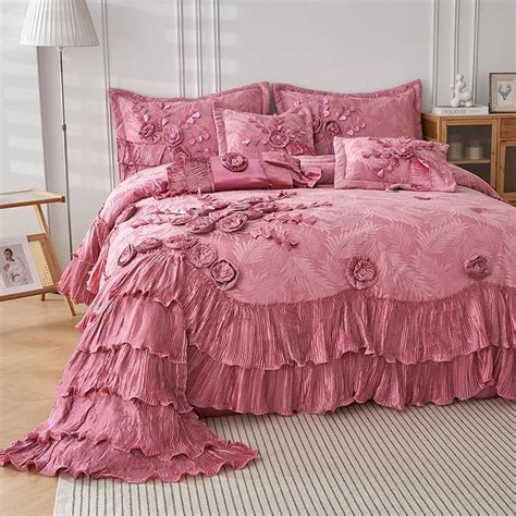Rose Pink Comforter Set Full