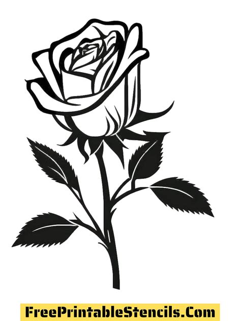 Rose Printable Stencil