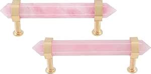 rose quartz drawer handles