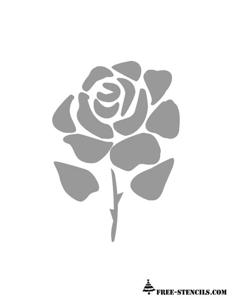 Rose Stencil Printable Free