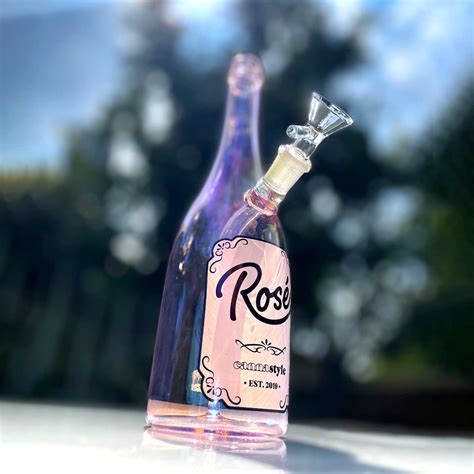 Rose Wine Bottle Bong