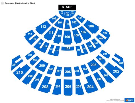 rosemont theatre event tickets seating chart