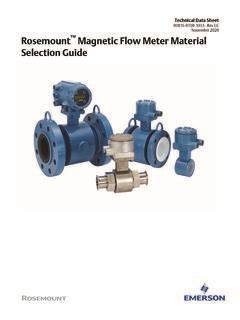 Rosemount Magnetic Flow Meter Data Sheet