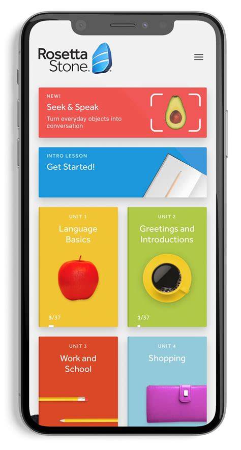 Rosetta Stone app screenshot