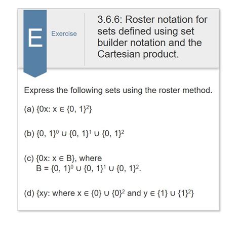 roster method and set builder notation worksheet