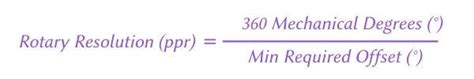 Rotary Encoder Resolution Calculation