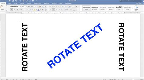 Rotate Table And Text In Word