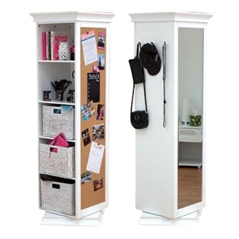 Rotating Bookshelf With Mirror