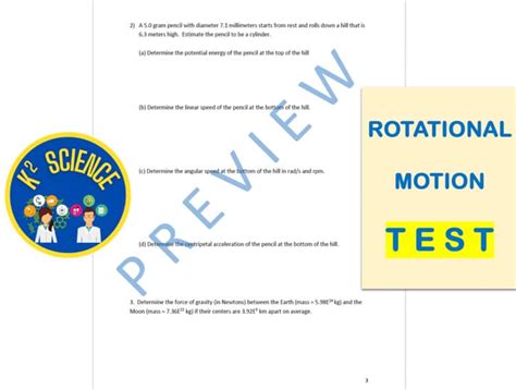 Rotational Motion Test