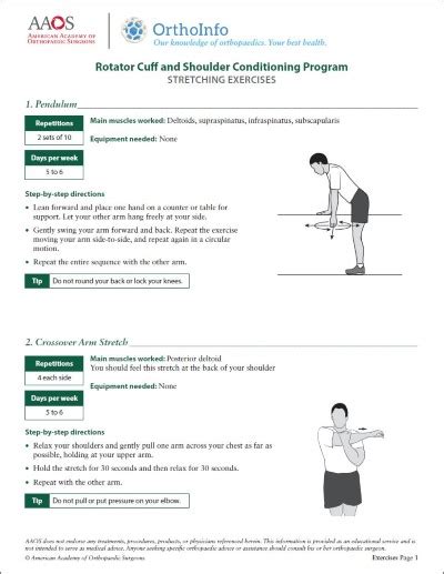 Rotator Cuff Exercises Aaos