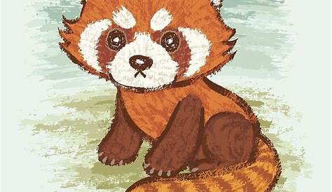 Red panda happy Ilustración De Zorro, Arte De Zorro, Arte De Panda