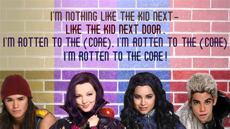 DESCENDANTS Rotten to the Core (KARAOKE) Instrumental with lyrics