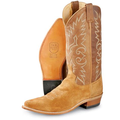 Men's Double H® Roughout Western Boots, Tan 203989, Cowboy