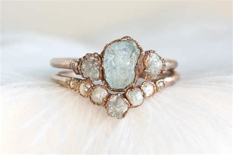 rough diamond ring engagement