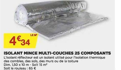 Isolant thermique Mince Rouleau isolant Mince isothermo 24