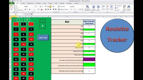 Roulette Excel Formulas