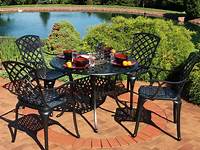Oakland Living Mississippi Cast Aluminum 5 Piece Patio Dining Set with