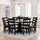 Small Round Dining Table in Black Seats 4 Rhode Island