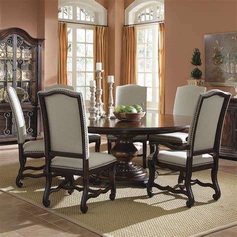 Lexington 5Piece Wood Dining Set, Round Table and 4 Slat Back Chairs