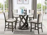 Round glass dining table & 4 chairs (grey) in Battersea, London Gumtree