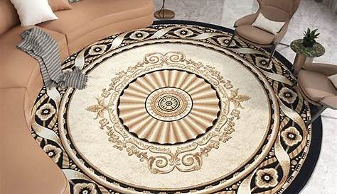Multi-Color Floral Circle Area Rug Non-Slip – Modern Rugs and Decor