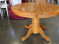 ROUND MAPLE DINING TABLE WITH TWO CHAIRS