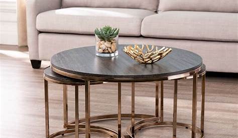 Round Nesting Coffee Tables Living Room