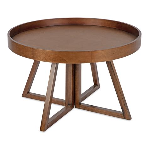 Walnut 36" Round Coffee Table, BRSGT505, Brownstone