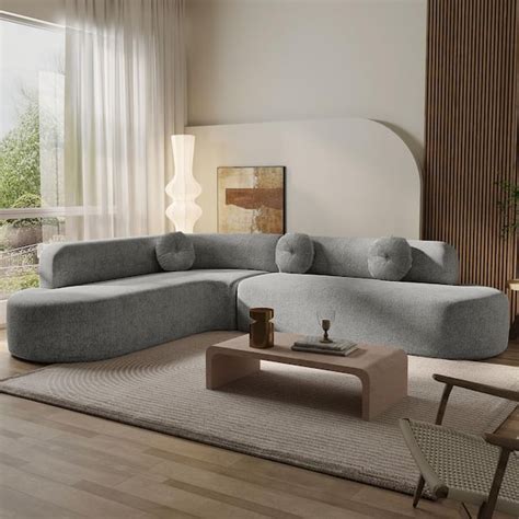 Round Arm Sectional Sofa