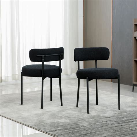 Round Back Dining Chairs Black